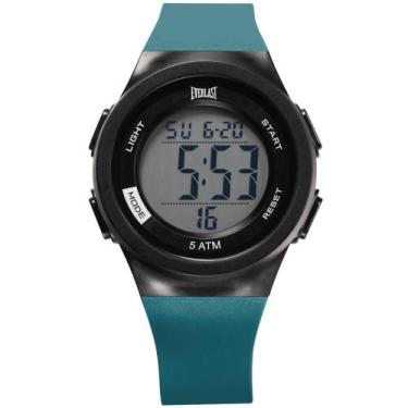 Imagem de Relógio Everlast Masculino A Prova D'Agua Digital Resistente, Azul, Ún