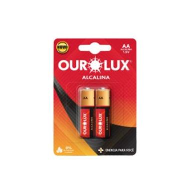 Imagem de Pilhas Alcalinas Aa1,5v C/02und Ourolux para brinquedos - A.R Variedad