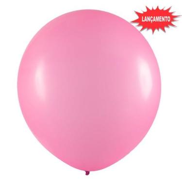 Imagem de Balão de Festa Redondo Profissional Látex Liso 24'' 60cm - Rosa Pink -