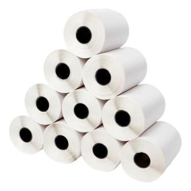 Imagem de 10 Rolos Etiqueta 10x15 100x150 Térmica Serrilha Zebra Elgi - Higipack
