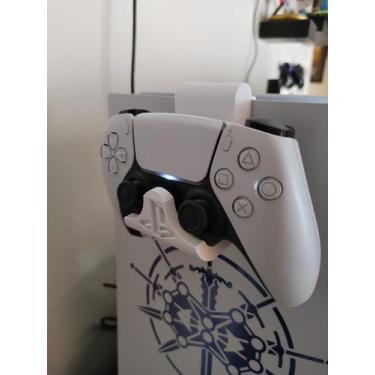 Imagem de Suporte De Controle Lateral Ps5 Com Logo - Masterinfo3D, Branco