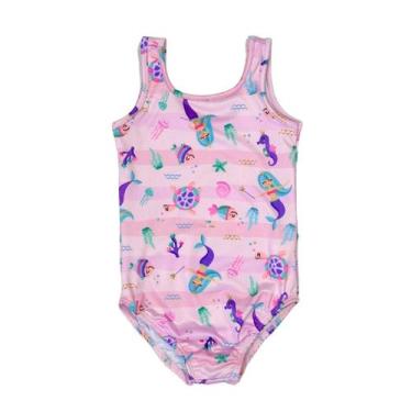 Imagem de Maio Menina Natação Praia Piscina Infantil Juvenil Com Forro - Fofotin