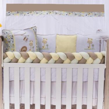 Imagem de Kit De Berço Trança Americano 12 Peças 100% Algodão Encanto - LuckBaby