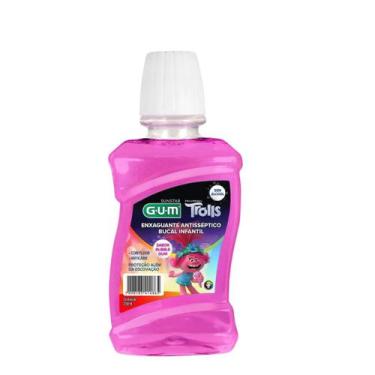 Imagem de Enxaguante Bucal Infantil Antisseptico 250ml Trolls Gum