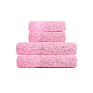 Imagem de Toalha Celine 4 Peças Macias 100% Algodão Estética Elegante - Bella En