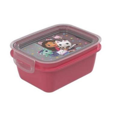 Imagem de Pote Marmita Casa Mágica da Gabby com Trava 630ml - Plasutil