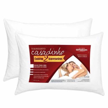 Imagem de Kit Travesseiro Casal 02 peças c/ Fibra Siliconizada Casadinho Ordobom