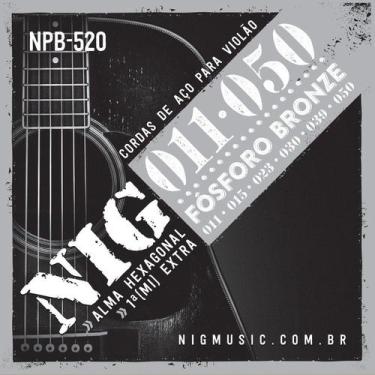 Imagem de Cordas Para Violão Aço Fósforo Bronze 011 - NIG