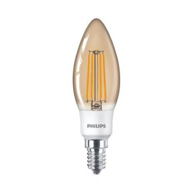 Imagem de Kit 10 Lampada Retro Filamento Led Vela 2,7W E14 E27 Philips