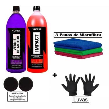 Imagem de Impac 1,5l + Verniz De Motor 1,5 L Vonixx+ Aplicador E Pano