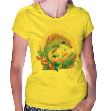 Imagem de Baby Look Golfinho Fofo - Foca na Moda, Amarelo, M