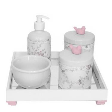 Imagem de Kit Higiene Espelho Potes, Molhadeira, Porta Álcool-Gel e Capa Passari