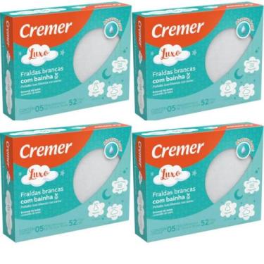 Imagem de Kit 4 Caixa Fralda Luxo Com Bainha 68x70cm Cremer - Dugu