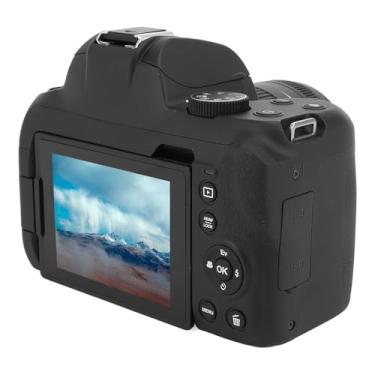 Imagem de Câmera Digital 4K, Câmera Micro SLR Com Zoom Digital de 72 MP HD 12x e Foco Automático Com Lente Telescópica Tela IPS de 3 Polegadas para Iniciantes, Anti-vibração, Flash