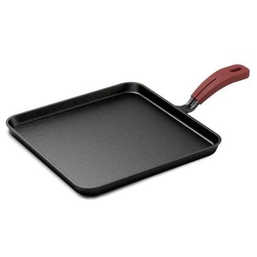 Imagem de 8379 - Chapa Lisa Ferro Fundido Forno E Fogão 26x26 1,2l MTA