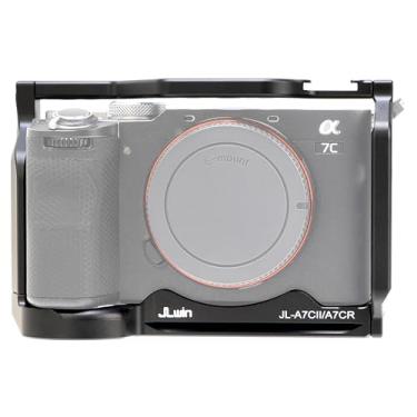 Imagem de Gaiola de câmera Foto4easy para câmera Sony a7cii/a7cr, placa de liberação rápida para Arca-Swiss, orifícios de parafuso de 0,6 cm e 9,5 mm e suporte de sapata fria para acessórios