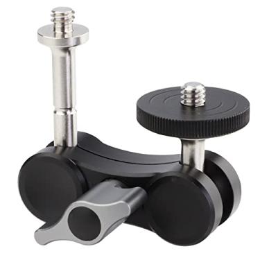 Imagem de Braço mágico ajustável para câmera com dois parafusos roscados de 1/10.2 cm para luz LED/monitor/gaiola de câmera DSLR, adequado para fotografia e filmagem de vídeo.