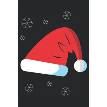 Imagem de Christmas santa hat for holidays: Point grid notebook (6x9 inches) with 120 pages