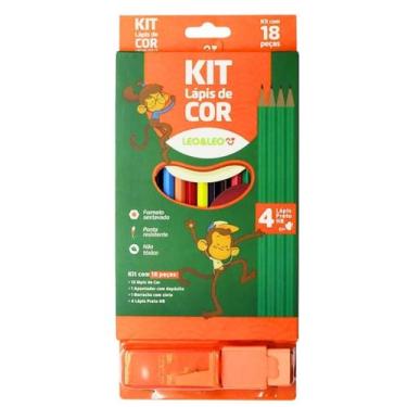 Imagem de Kit Escolar Completo Coleção com 18 Peças para Pintura e Escrita - LF 