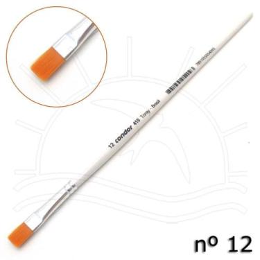 Imagem de Pincel Condor Profissional 410 Sintético Toray Dourado - Chato, 12
