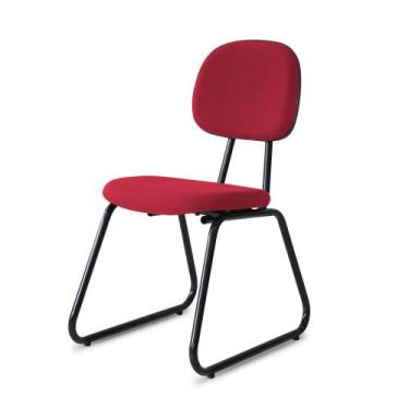 Imagem de Cadeira Secretária Turim Pé Sky Vermelha - Flex Cadeiras