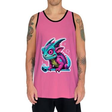 Imagem de Camiseta Regata Tshirt Animais Cyberpunk Camaleão Repteis 2 - Enjoy Sh