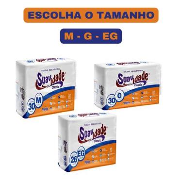 Imagem de Fralda Geriátrica Unissex Adulto Suavidade M,G ou EG, M