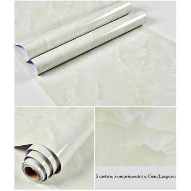 Imagem de 5 Metrso Papel de parede Autoadesivo 3D Marmore Com Acabamento Perolad