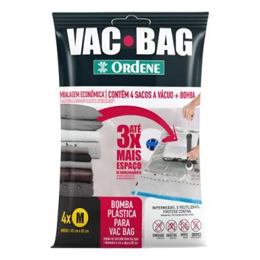 Imagem de Saco Vácuo Vac Bag Ordene C/bomba 4un Facilidade Praticidade