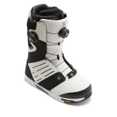 Imagem de DC Shoes Botas de snowboard masculinas Judge BOA - Bota de snowboard estável microajustável com forro isolado e palmilha moldada - Branco/Preto/Citrino, 7