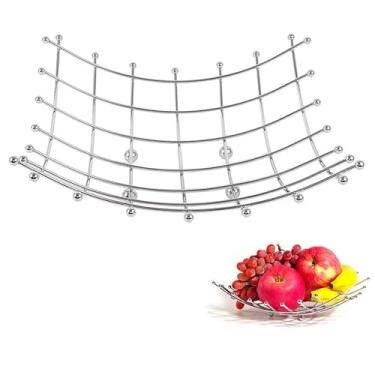 Imagem de Cesta De Frutas Moumouten, Cesta De Frutas Quadrada De Aço Inoxidável, Cesta De Ninhos, Cesta De Frutas Drenante Durável Com Acabamento Em Arame, Tigelas De Frutas Para Armazenamento De Frutas E Legum