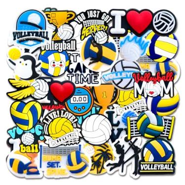 Imagem de Berloques de decoração de calçados esportivos para tamancos, softball, beisebol, basquete, vôlei, futebol, natação, hóquei, torcida, ginástica, balé, acessórios para adultos, Small, Cloreto de