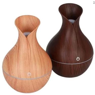 Imagem de Umidificador Ultrassônico Usb Tipo Madeira Difusor De Aroma Umidificador E Aromatizador Umidificador Difusor de Ar Purificador Elétrico Ultrassônico Aroma para Sala, Quarto, Banheiro, Escritório