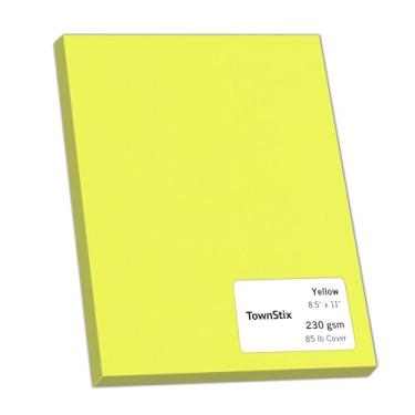 Imagem de 24 peças, 38,6 kg (230 gsm) - cartolina amarela, papel de papelão grosso pesado - impressão a laser e jato de tinta, 21,6 x 28 cm