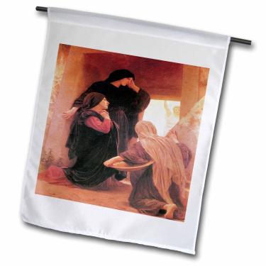Imagem de 3dRose fl_130115_1 The Three Mary's at The Tomb por Adolphe William Bouguereau Bandeira de jardim, 30 x 45 cm