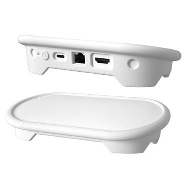 Imagem de Hi Color Capa protetora de silicone para dispositivo de streaming Google TV Streamer 4K 2024, capa protetora para Google TV Streamer Box (branca)