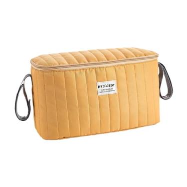 Imagem de menolana Saco organizador de carrinho de criança saco de fraldas de grande capacidade para lanches limpeza de fraldas, Marrom