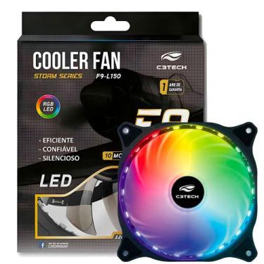 Imagem de Cooler Fan F9-L150RGB Storm 12cm - Com iluminação RGB 18LED, Rolamento