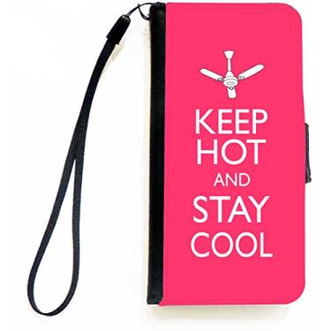 Imagem de Rikki Knight Keep Hot and Stay Cool Tropical Cor Rosa Carteira Flip iPhone Case com aba magnética para Apple iPhone 5c