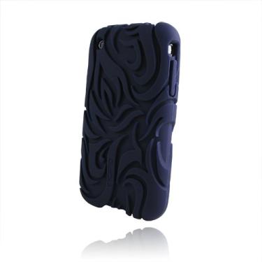 Imagem de Incipio Capa de silicone dermaSHOT tribal série LAB para iPhone 3G/3GS - Azul-marinho