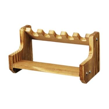Imagem de Luwecf Rack de modelo de arma de madeira, mini suporte de exibição de arma, organizador de arma para mesa de cabeceira