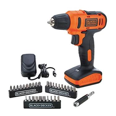 Imagem de BLACK+DECKER Furadeira e Parafusadeira 3/8 Pol Bateria 12V, com 31 Acessórios e Maleta, Modelo ‎LD12SC, Bivolt