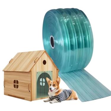 Imagem de Abas de substituição de porta de cachorro para casinha de cachorro ou canil, aba transparente para porta de casa de cachorro de plástico de vinil para casa de cachorro, grande, aba de substituição