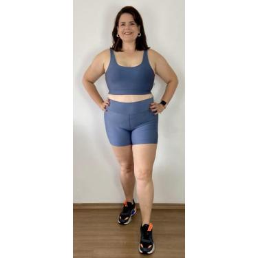 Imagem de Conjunto Plus Size Short e Top com Sustentação em Poliamida - Fit by P