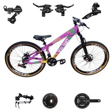 Imagem de Bicicleta 26 VikingX T25 24v Aluminio SHIMANO K7 Indexado Pneu Slick Fino Fx Amarela1.50-Unissex