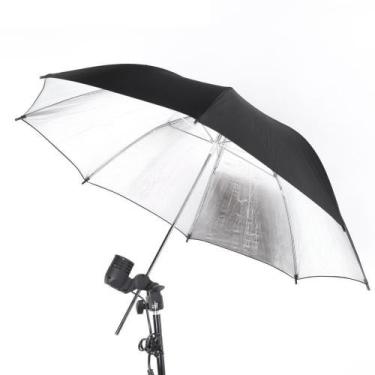 Imagem de Sombrinha Rebatedora Prata Interno Guarda-Chuva Estúdio Fotografia 80c