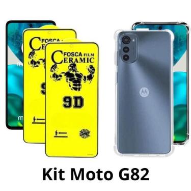 Imagem de Kit 2UN Película Fosca + 1UN Capa Transparente para Motorola Moto G82 