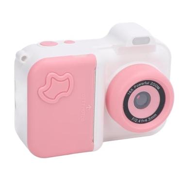 Imagem de Câmera Instantânea para Crianças, Tela IPS HD de 2,4 polegadas Câmera Digital com Lentes Duplas para Selfie com Flash Cartão de 32 GB 5 Rolos de Papel para Impressão (Rosa e