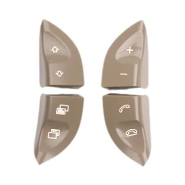 Imagem de QccHieUs Conjunto de botões do interruptor de controle do volante do volante Substitua 2208210679 Parte de reposição esquerda e direita profissional para a, Cáqui
