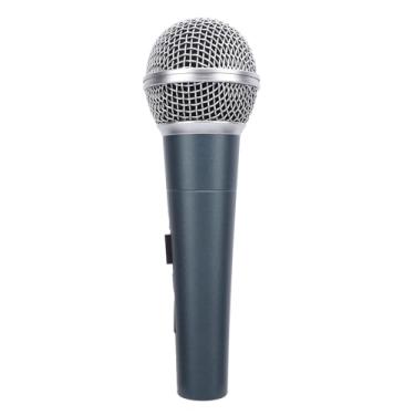 Imagem de Microfone Com Fio, Microfone Cardióide de Bobina de Movimentação Dinâmica Com Design de Amortecedor de Estrutura, Microfone Portátil para Falantes Ativos, Misturadores, (Verde)